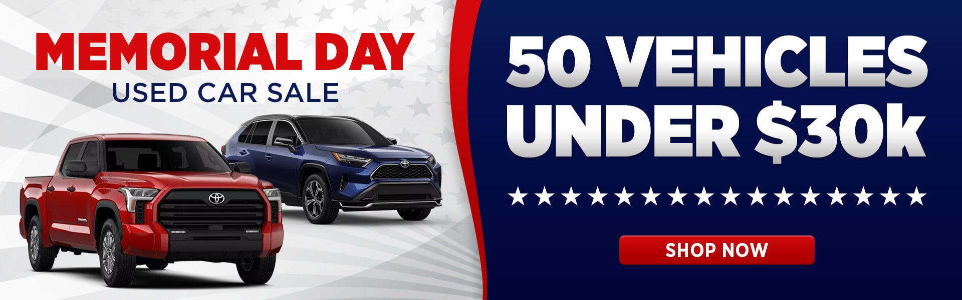 Memorial Day Used Car Sale