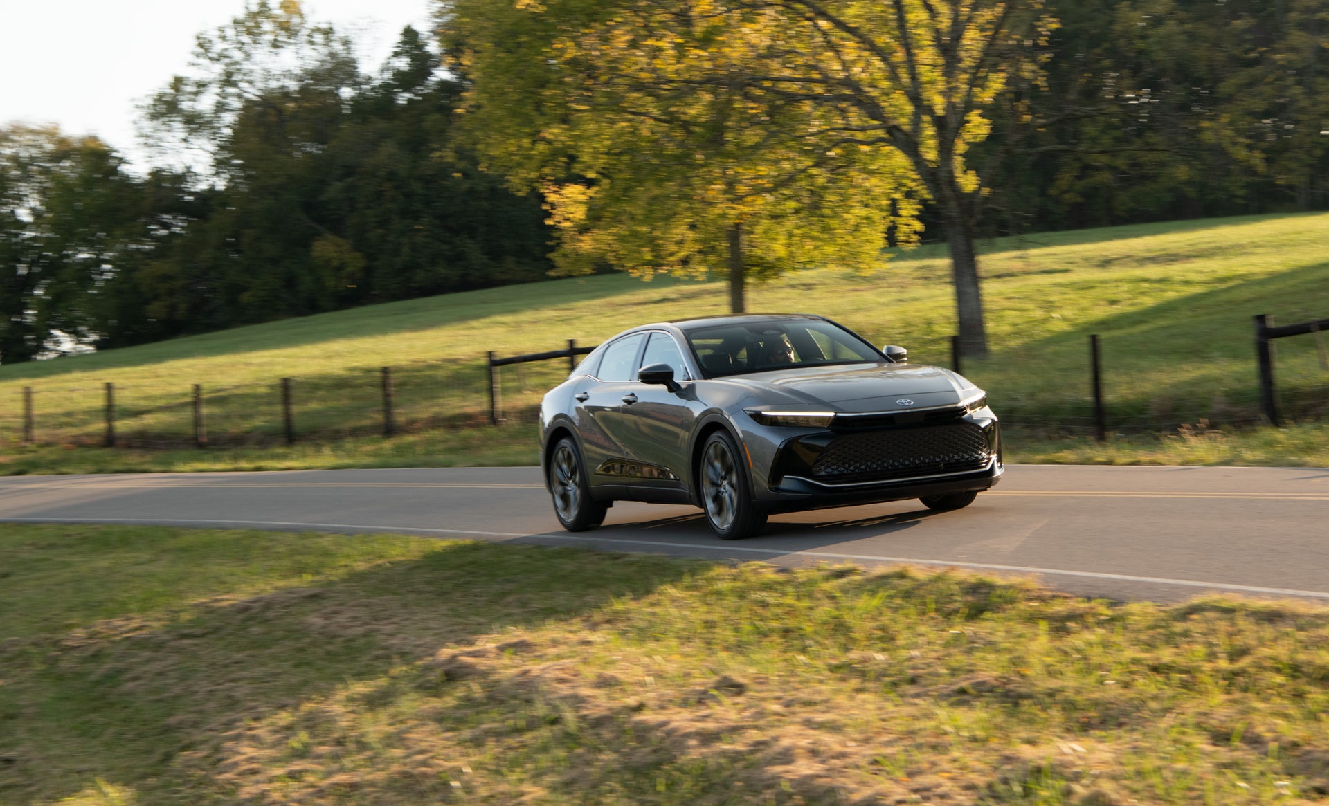2026 toyota crown driving in the country side