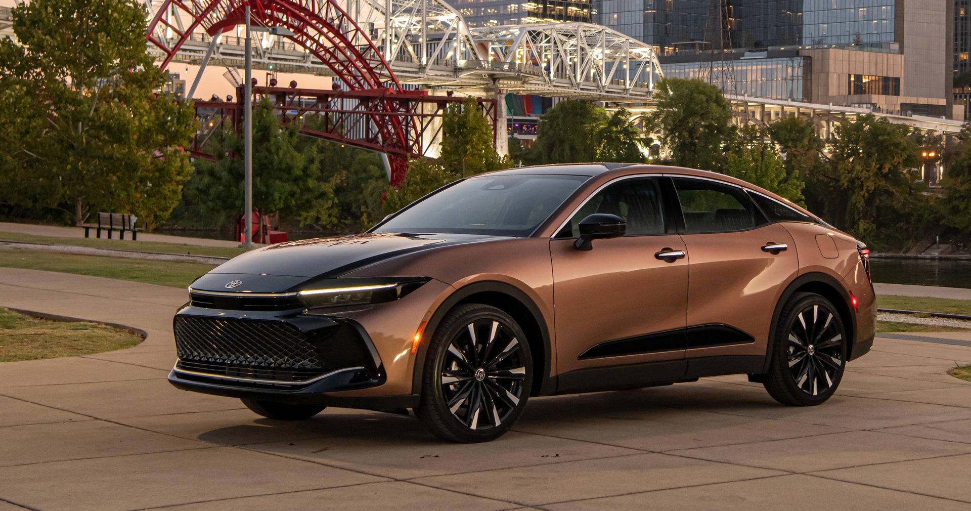 2026 toyota crown parked in the city