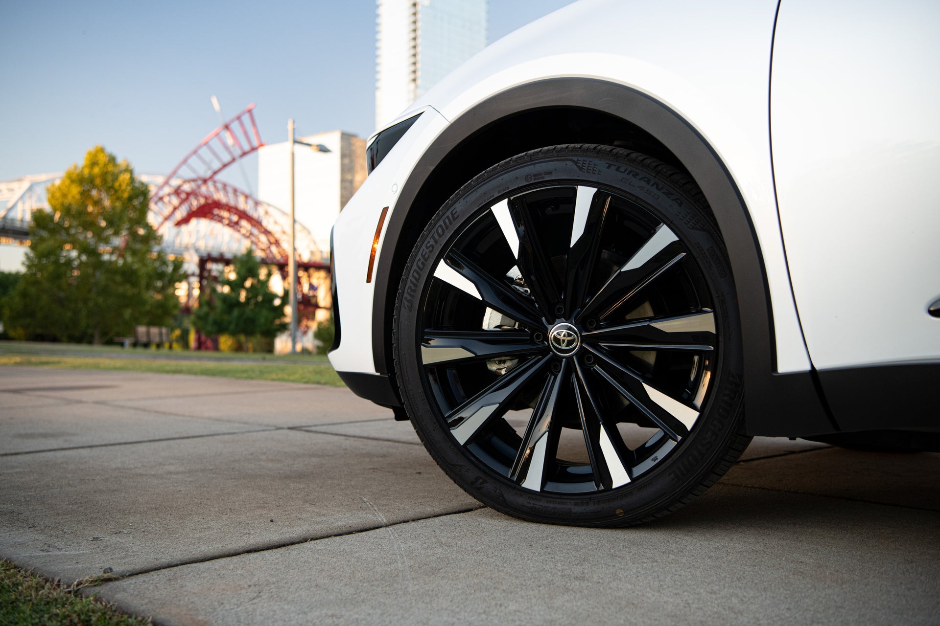 2026 toyota crown view of the front wheel and tire