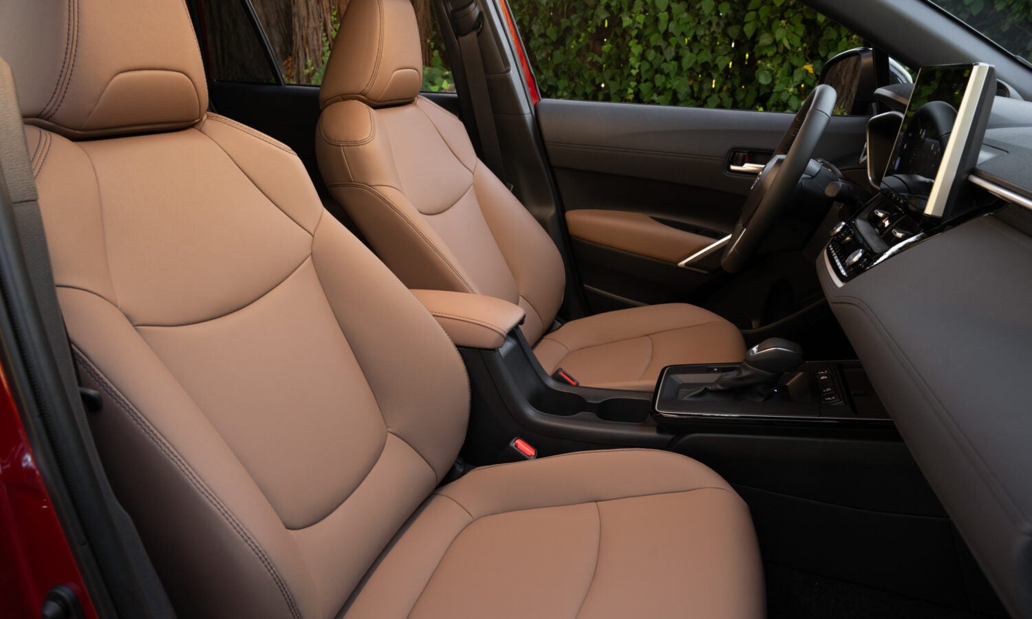 2026 corolla cross view of the interior