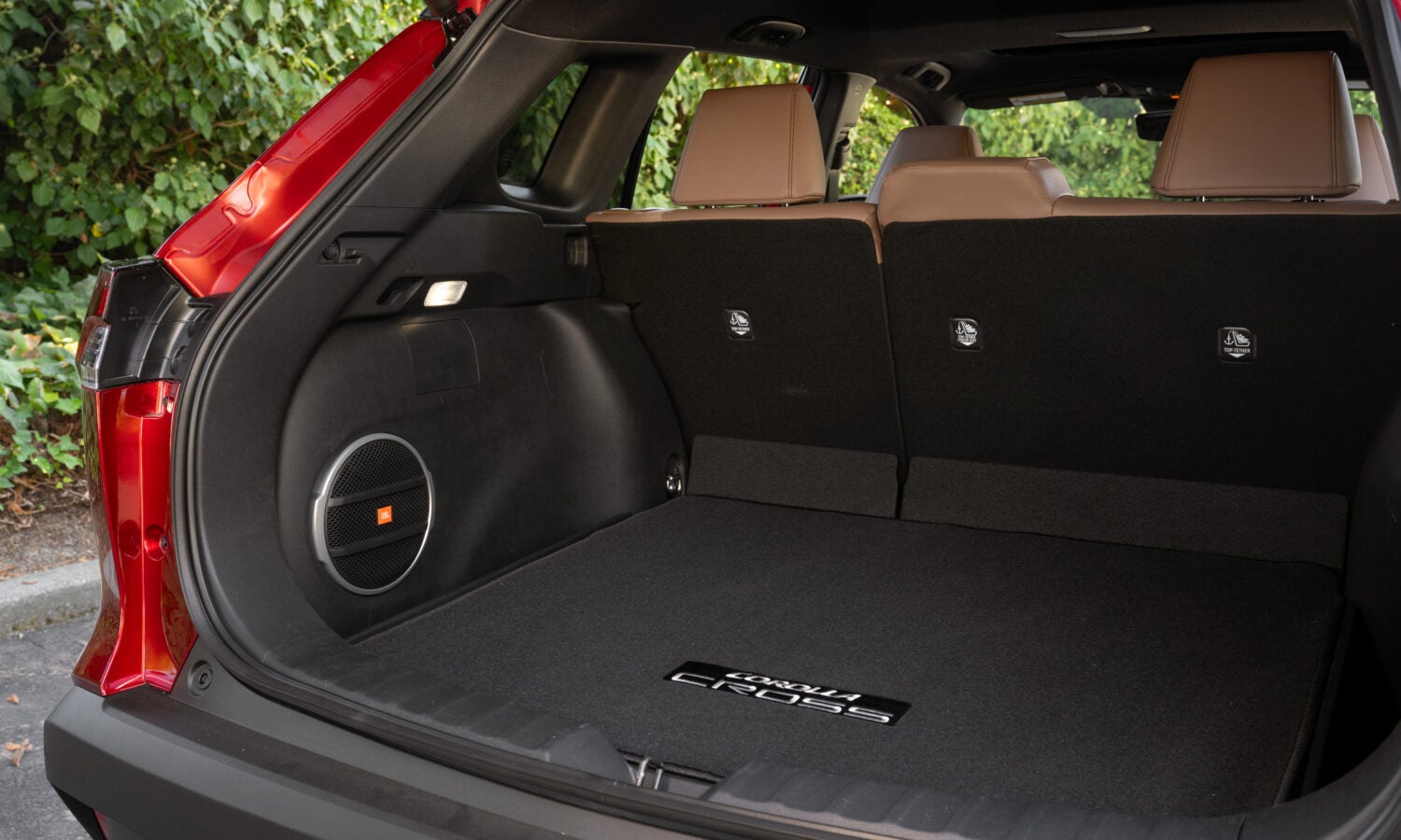 2026 corolla cross view of the trunk space