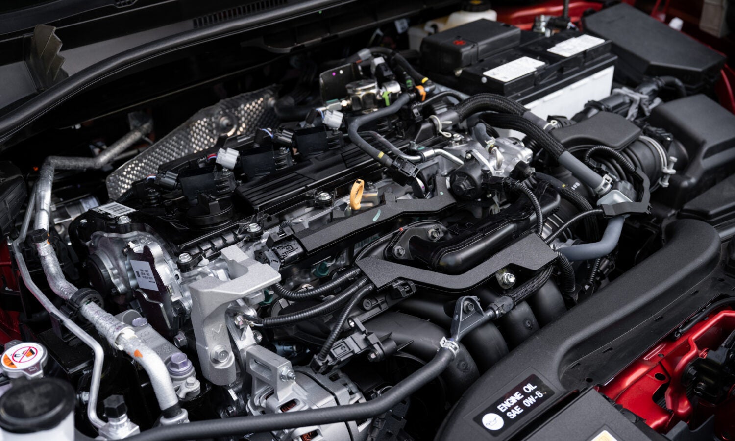 2026 corolla cross view of the engine