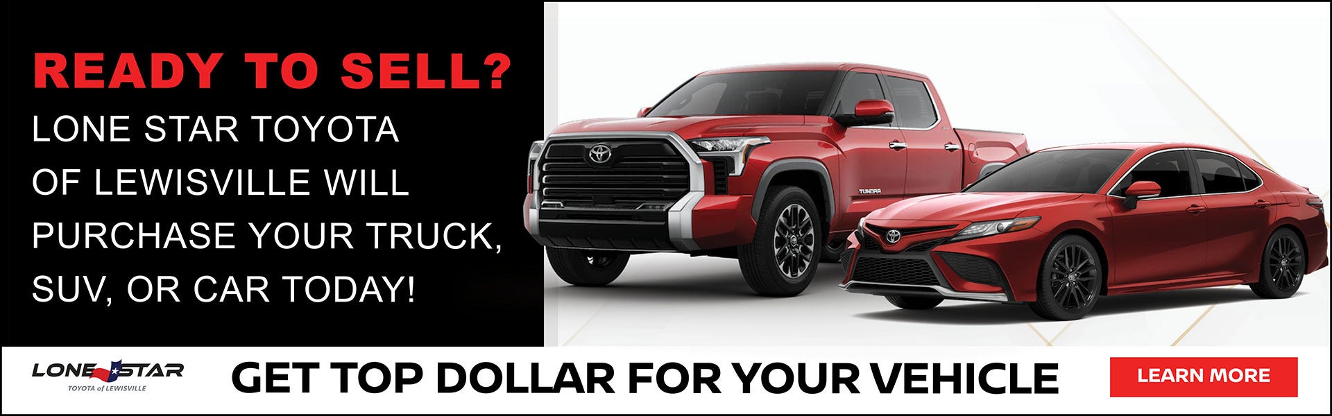 lone star toyota buys cars banner