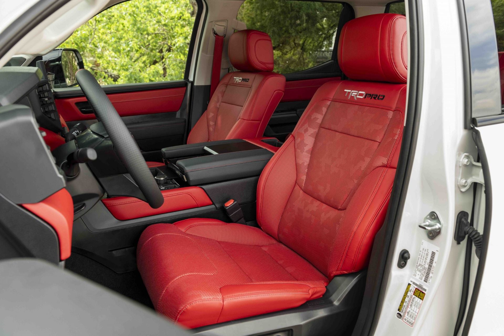 The interior design of a tundra.