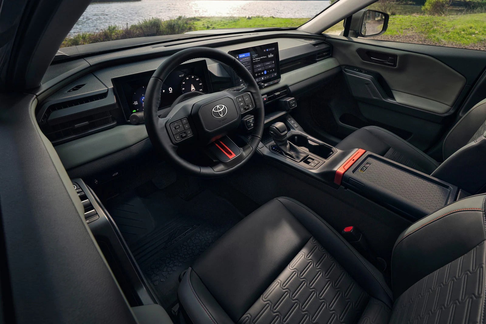 The front display screen in a rav4.